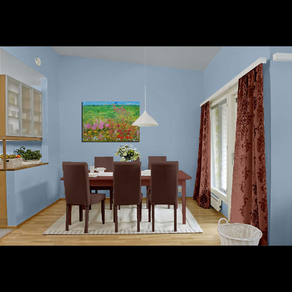 Painting titled 'Wild garden' by Monica Fallini