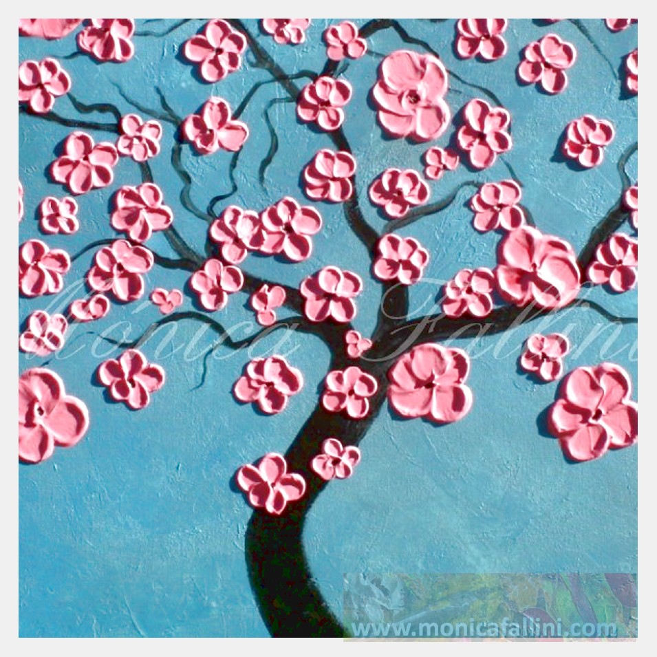 Painting titled 'Sakura dream. ' by Monica Fallini