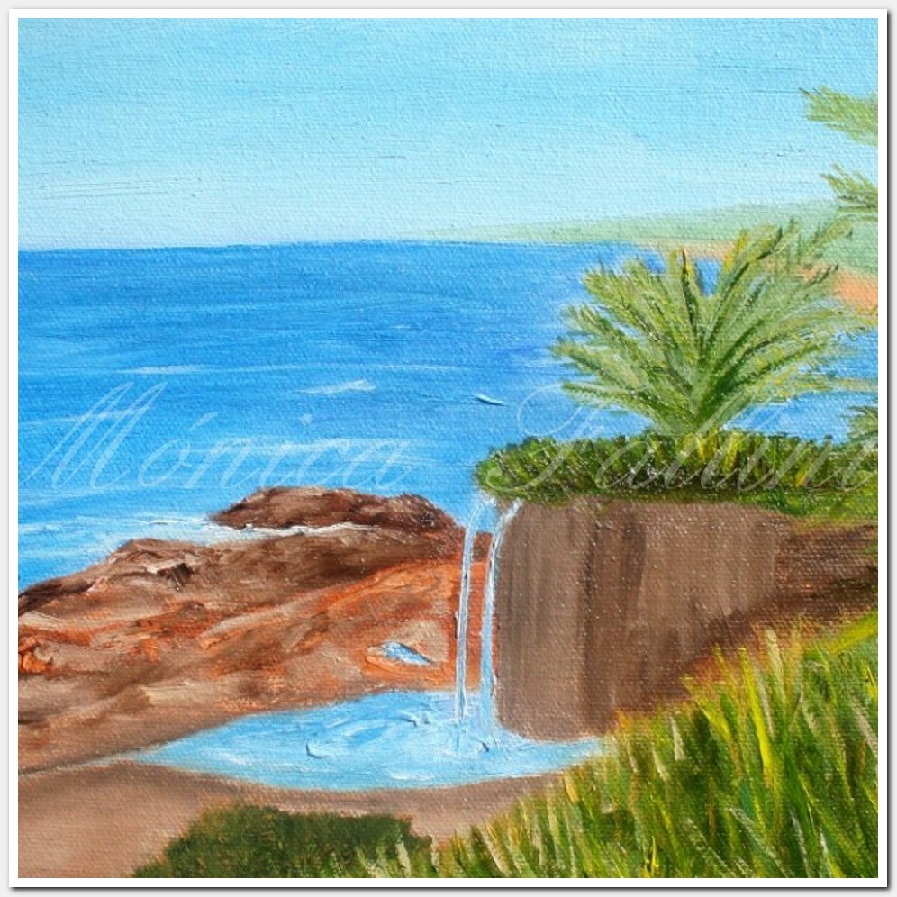Painting titled 'Seascape 190112. Cuchilla Alta, Uruguay' by Monica Fallini