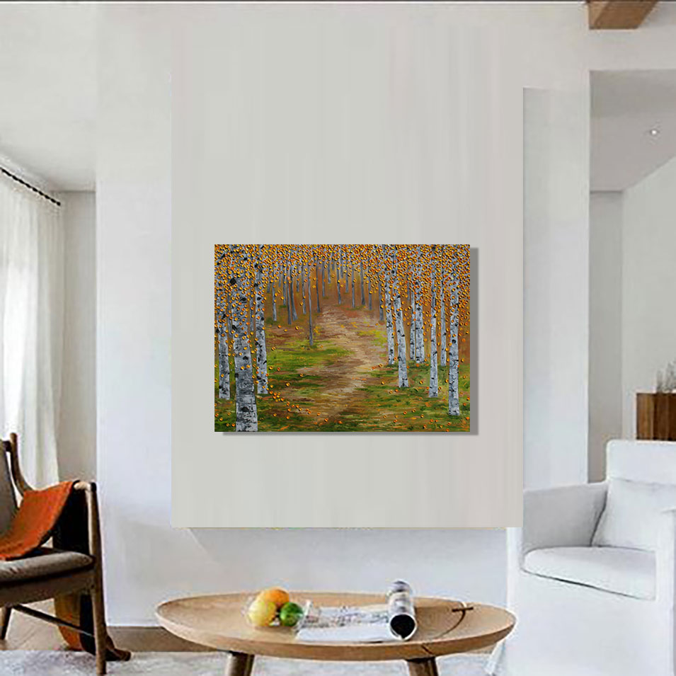 Painting titled 'Aspen melody' by Monica Fallini