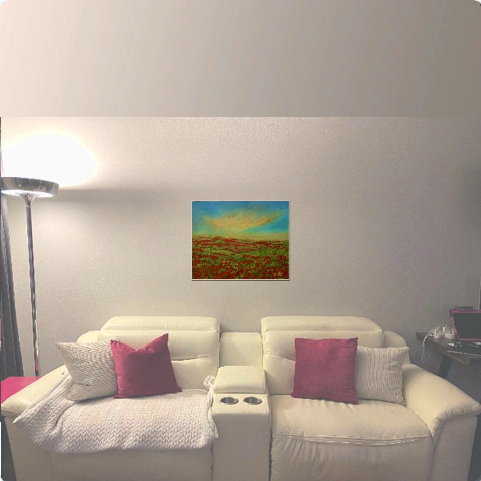 Painting titled 'Field of Poppies.' by Monica Fallini