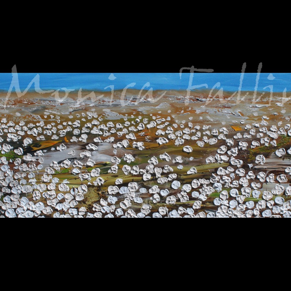 Painting titled 'Cotton field' by Monica Fallini