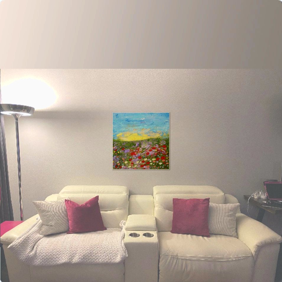 Painting titled 'Wild garden and the Sun' by Monica Fallini