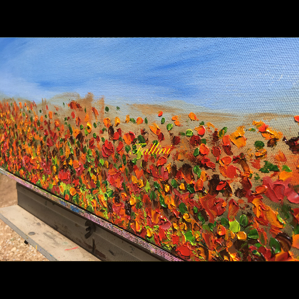 Painting titled 'Wild flowers' field' by Monica Fallini