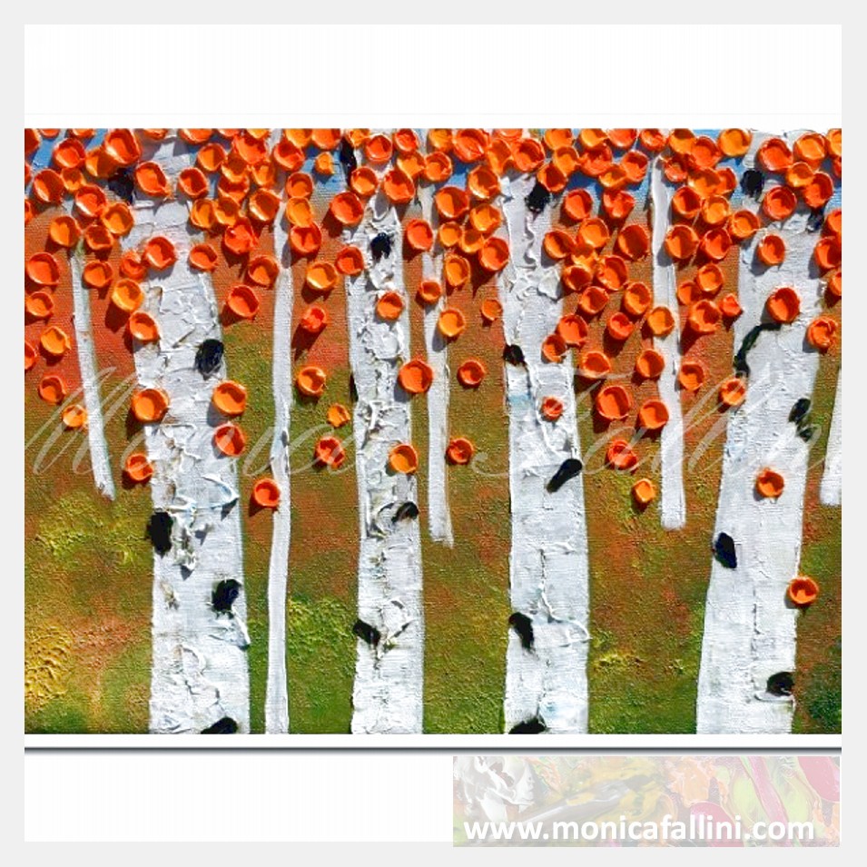 Painting titled 'Aspen dream.' by Monica Fallini