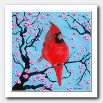 Cardinal on Cherry tree