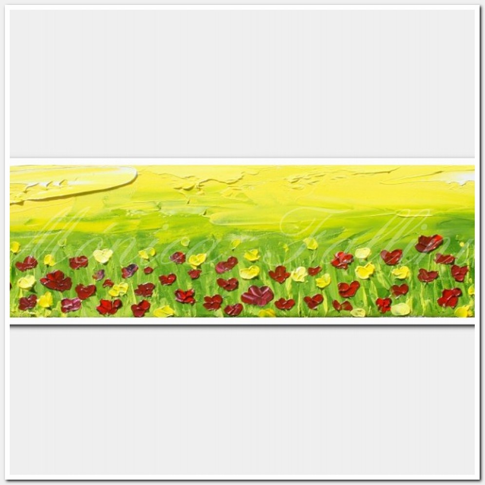 Painting titled 'Landscape in yellow' by Monica Fallini