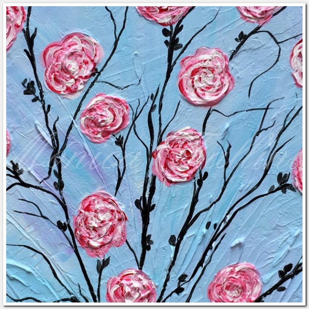 Painting titled 'In the Rose garden.' by Monica Fallini