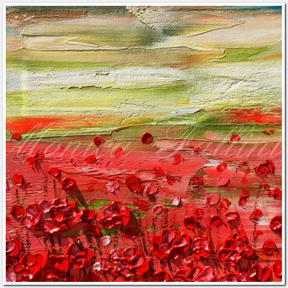 Painting titled 'Wild flowers' field' by Monica Fallini