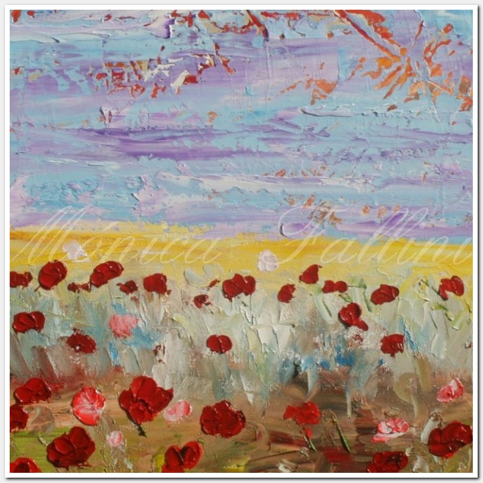 Painting titled 'Poppies in a dream' by Monica Fallini