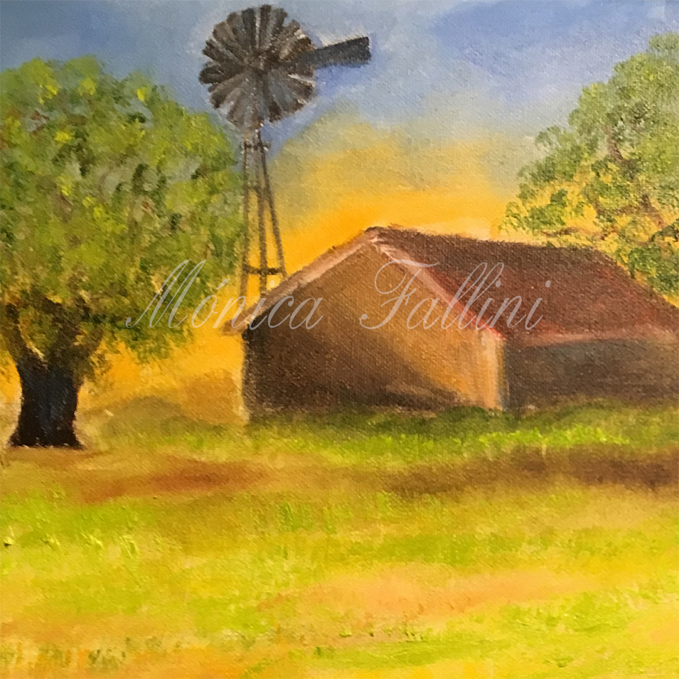 Painting titled 'Texas country scene' by Monica Fallini
