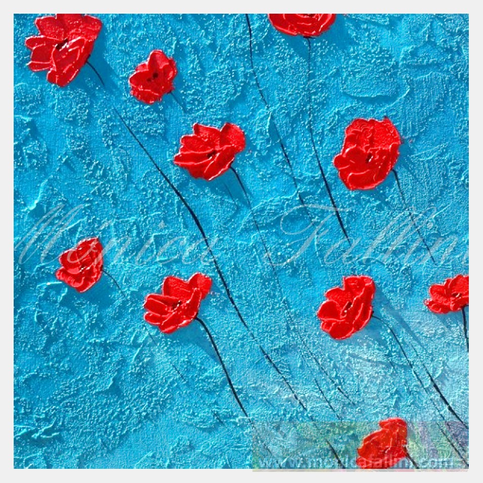 Painting titled 'Dancing in a windy morning' by Monica Fallini