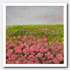 In the field of pink flowers