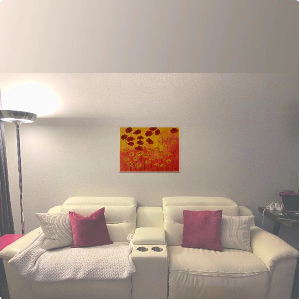 Painting titled 'First Dance (Flores del crepúsculo)' by Monica Fallini