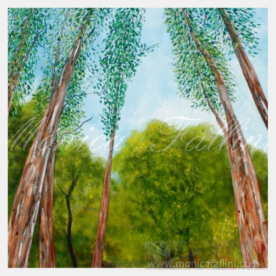 Painting titled 'Eucalyptus study # 2.' by Monica Fallini