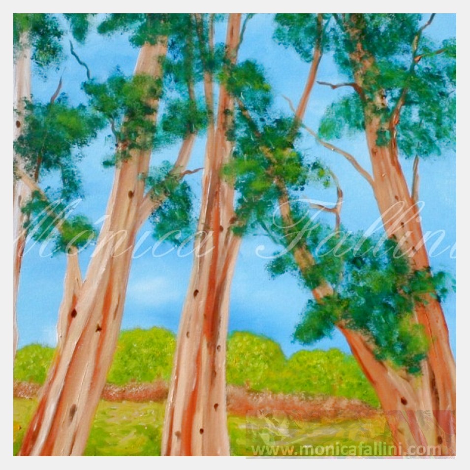 Painting titled 'Eucalyptus study # 3' by Monica Fallini