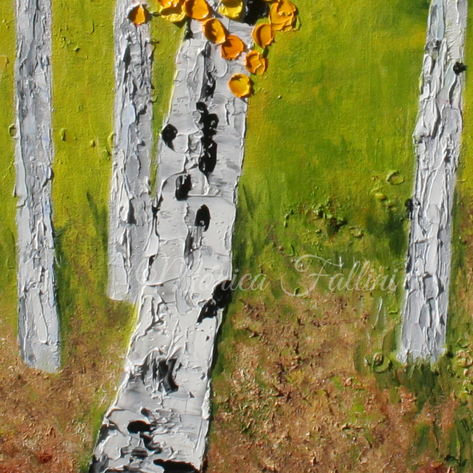Painting titled 'Aspen dream' by Monica Fallini