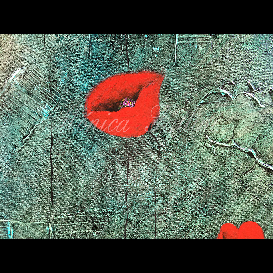 Painting titled 'A dream of Poppies' by Monica Fallini