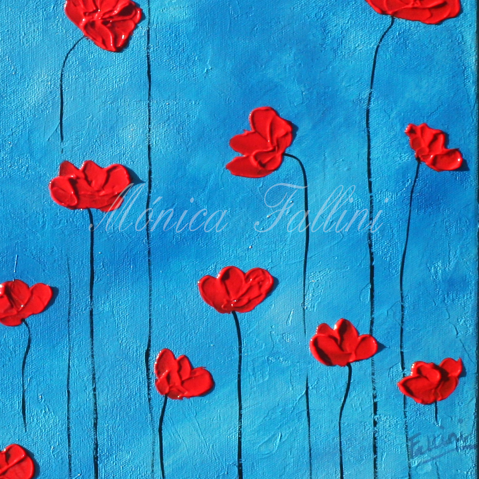 Painting titled 'Poppies' dream' by Monica Fallini