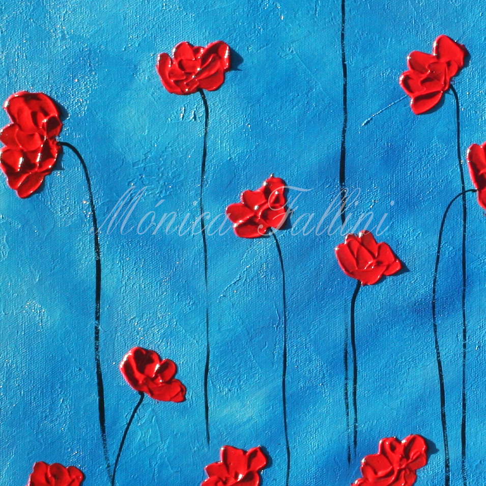 Painting titled 'Poppies' dream' by Monica Fallini
