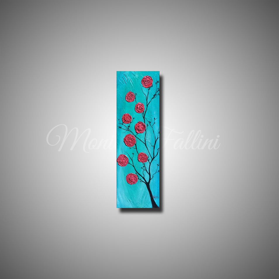 Painting titled 'Red Roses' by Monica Fallini