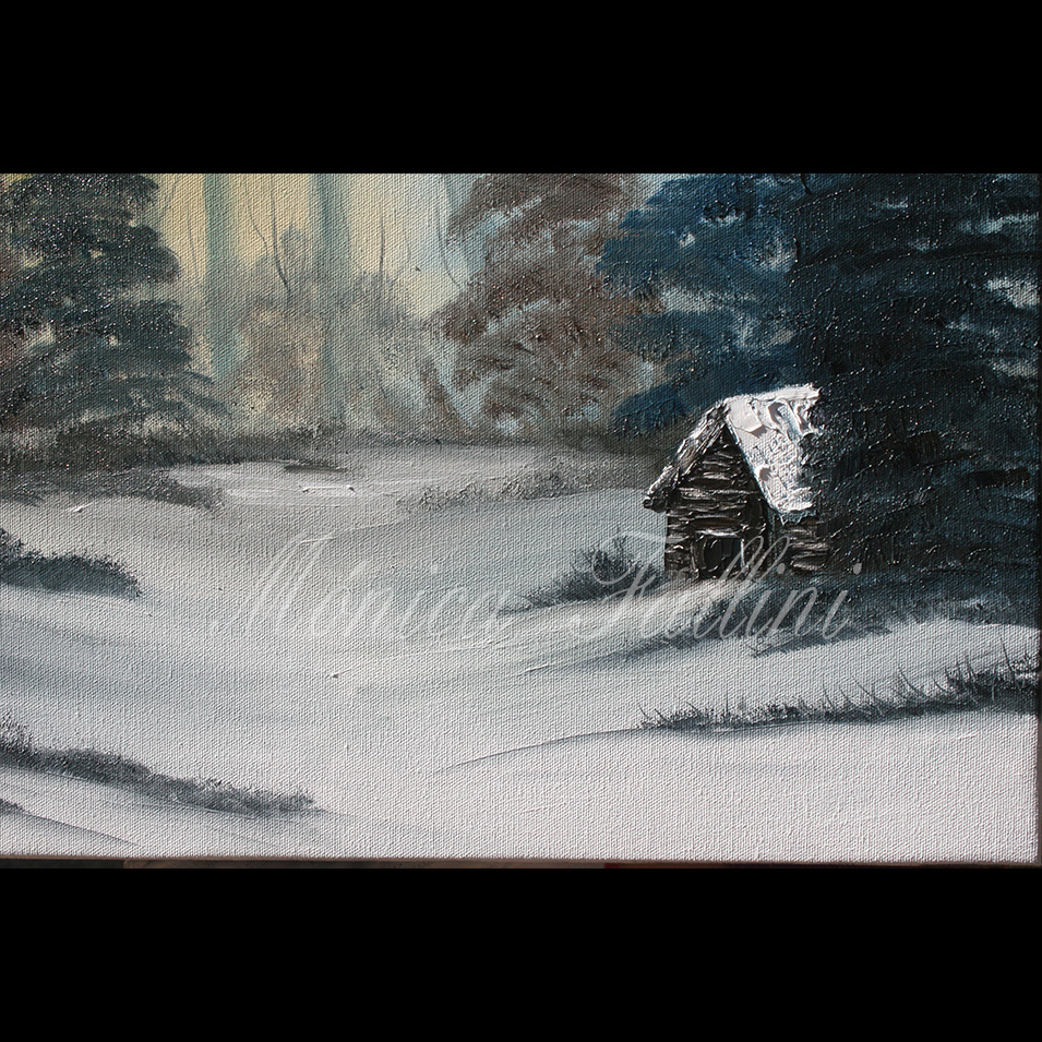 Painting titled 'Winter landscape study #1' by Monica Fallini