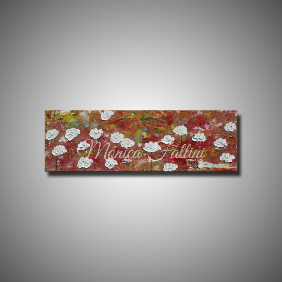 Painting titled 'Poppies during Corona Chaos' by Monica Fallini