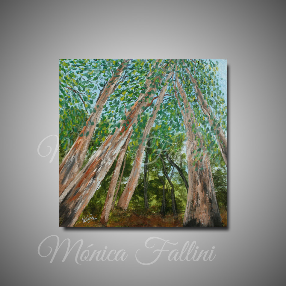 Painting titled 'Eucalyptus study #1' by Monica Fallini