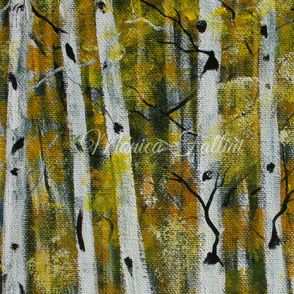 Painting titled 'Aspen' by Monica Fallini