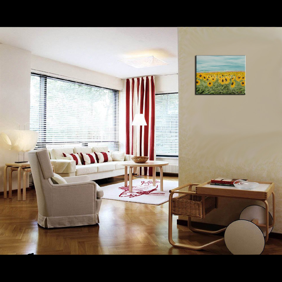 Painting titled 'Sunflowers in Texas # 1' by Monica Fallini
