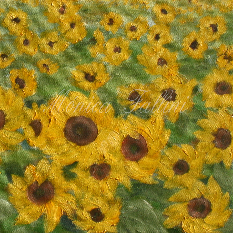 Painting titled 'Sunflowers in Texas # 5' by Monica Fallini
