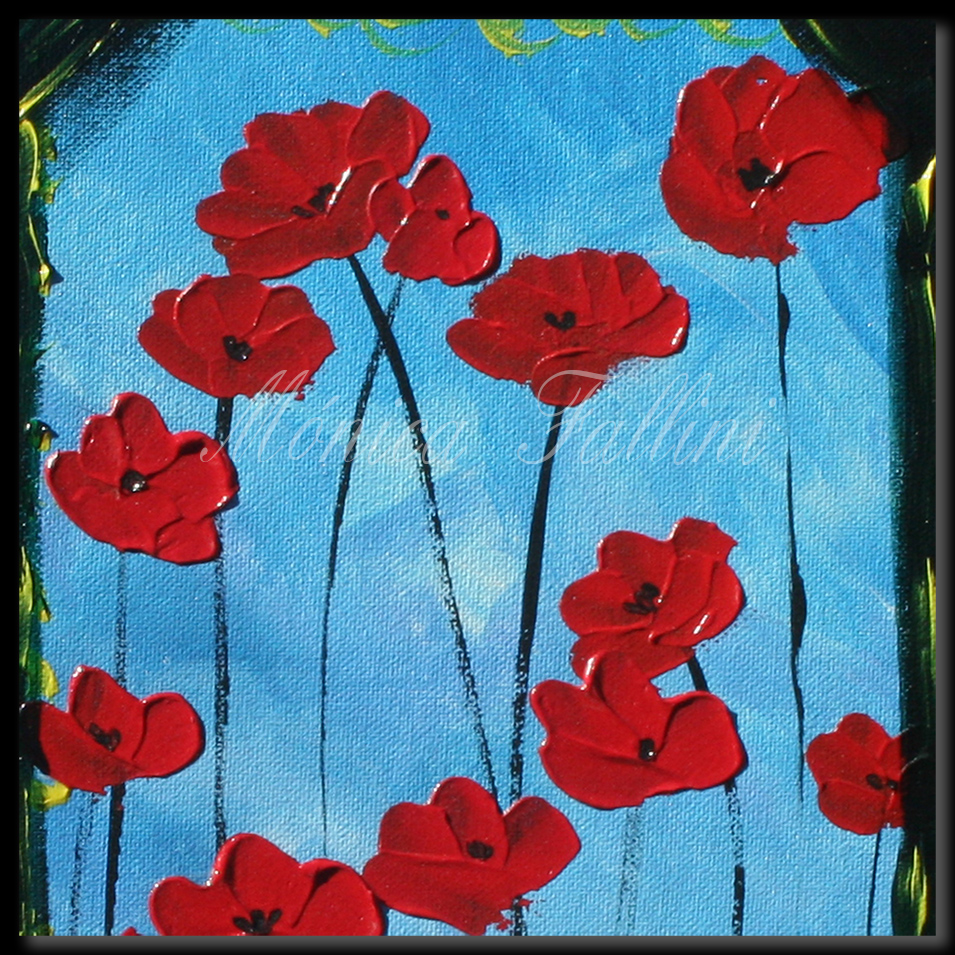 Painting titled 'Dream of Poppies' by Monica Fallini
