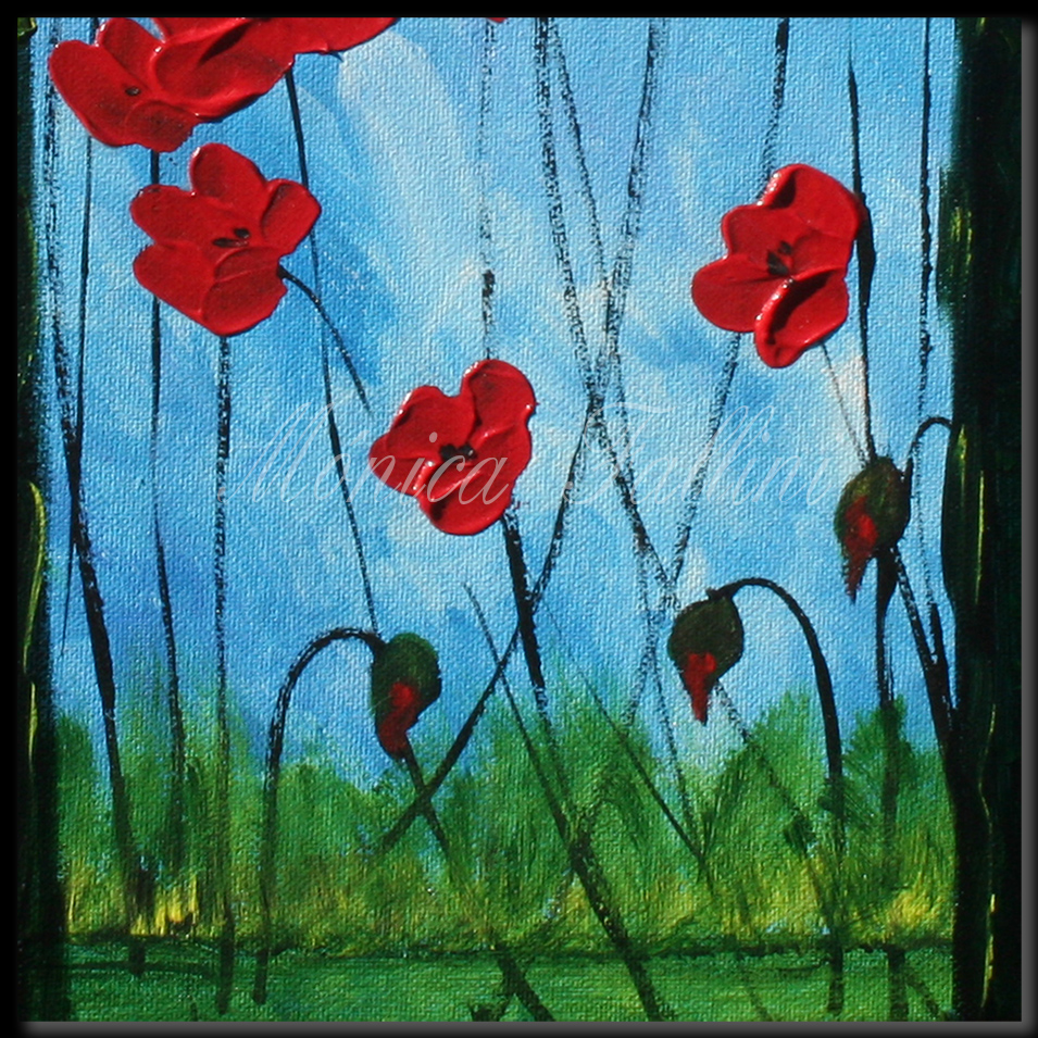 Painting titled 'Dream of Poppies' by Monica Fallini