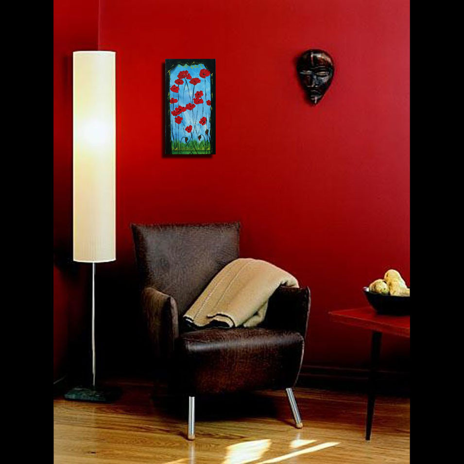 Painting titled 'Dream of Poppies' by Monica Fallini