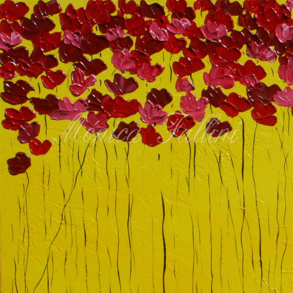 Painting titled 'Growing tall, together.' by Monica Fallini