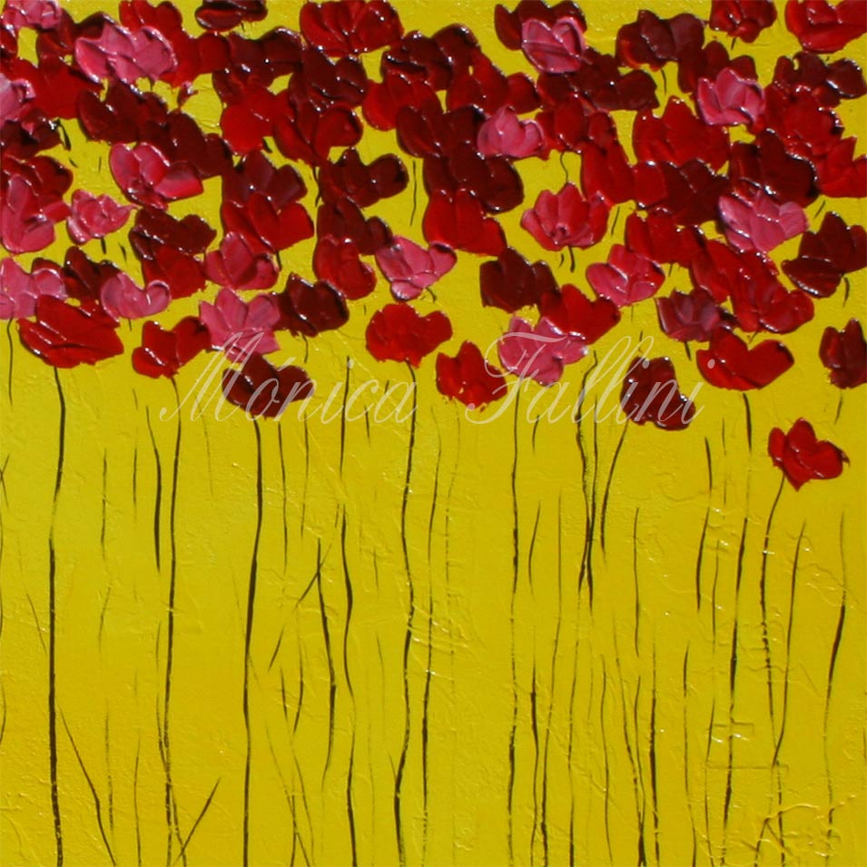 Painting titled 'Growing tall, together.' by Monica Fallini