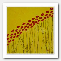 Within the community, red Poppies