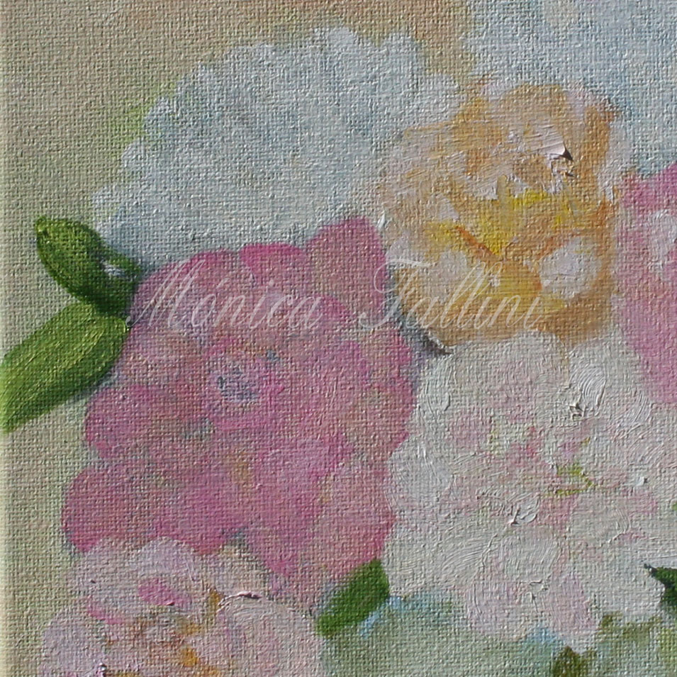 Painting titled 'Floral bouquet study' by Monica Fallini