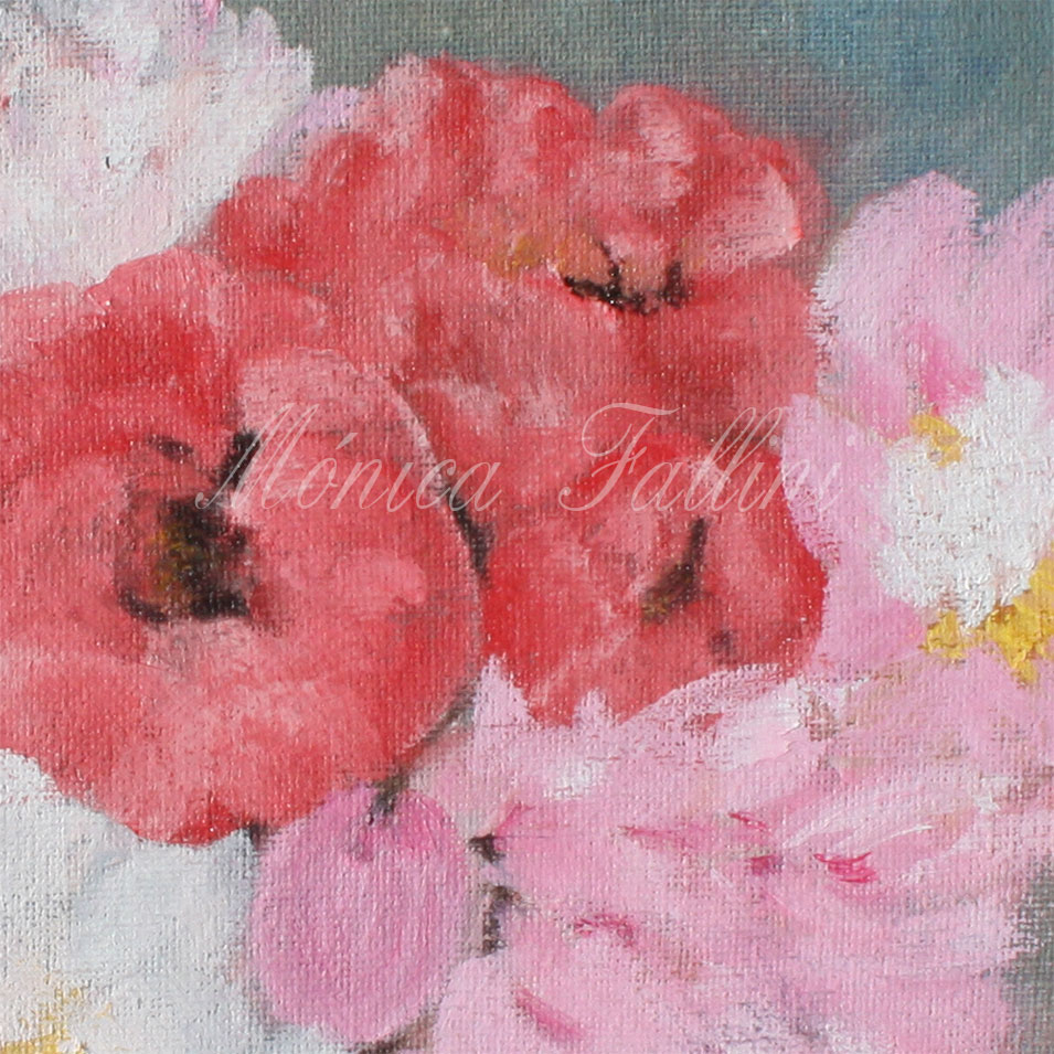 Painting titled 'Floral bouquet study' by Monica Fallini
