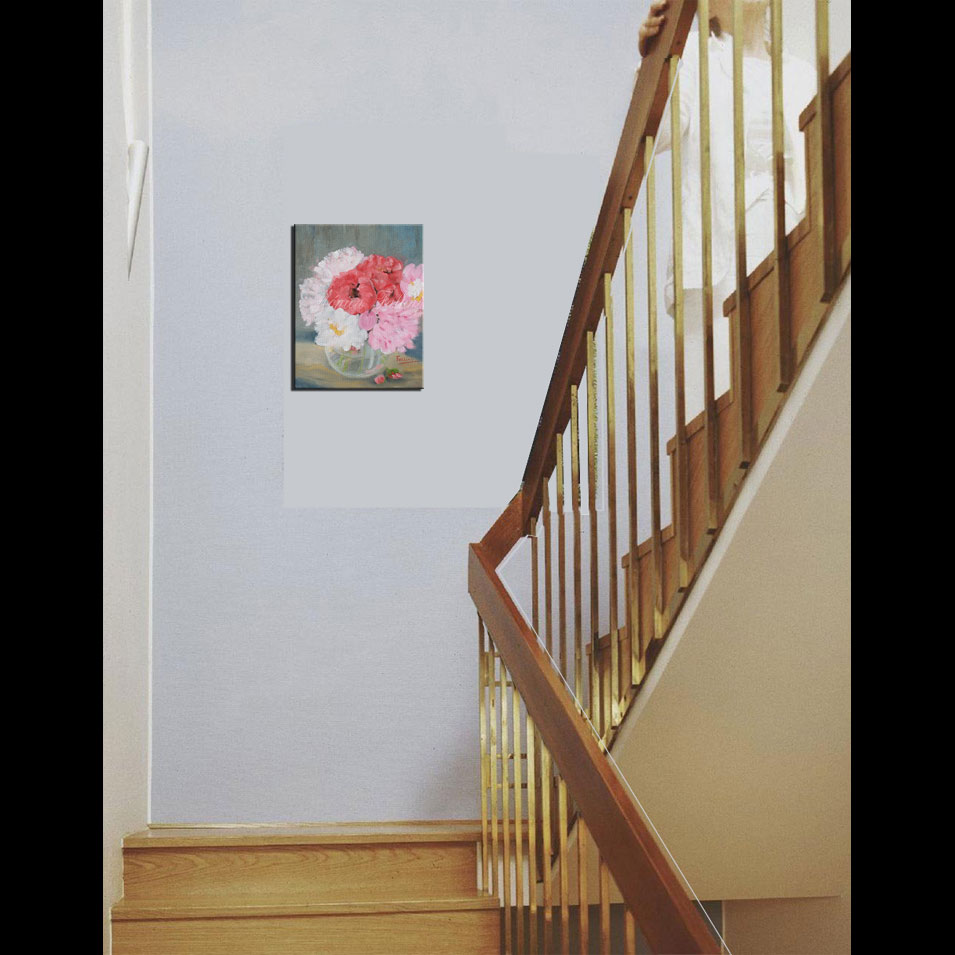 Painting titled 'Floral bouquet study' by Monica Fallini