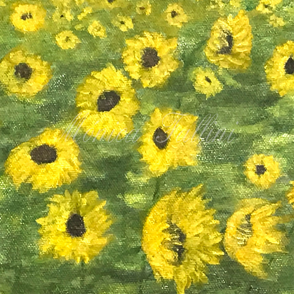Painting titled 'Sunflowers in Texas #6' by Monica Fallini