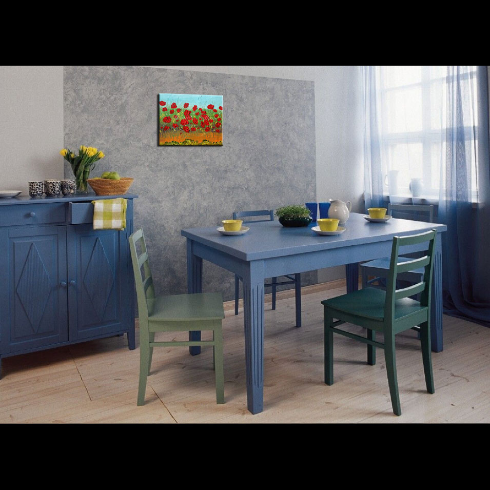 Painting titled 'Poppies swaying in the breeze' by Monica Fallini