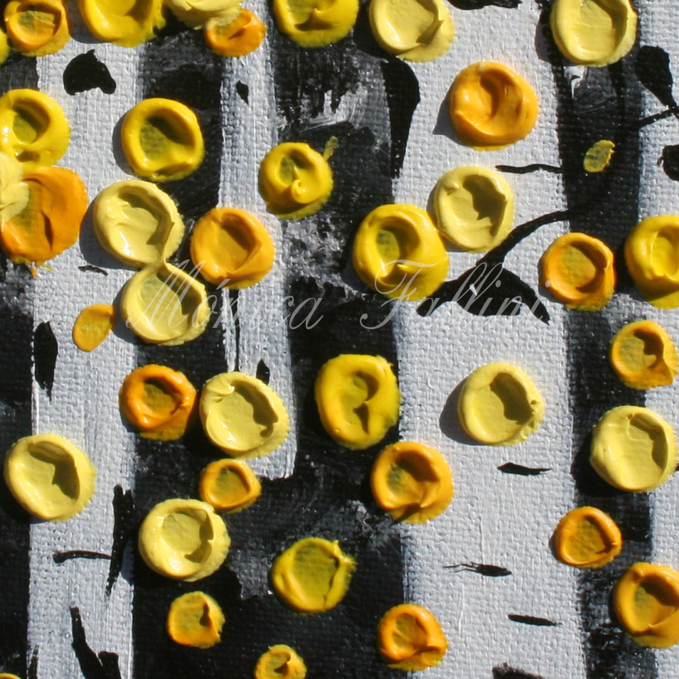 Painting titled 'In the Aspen forest' by Monica Fallini