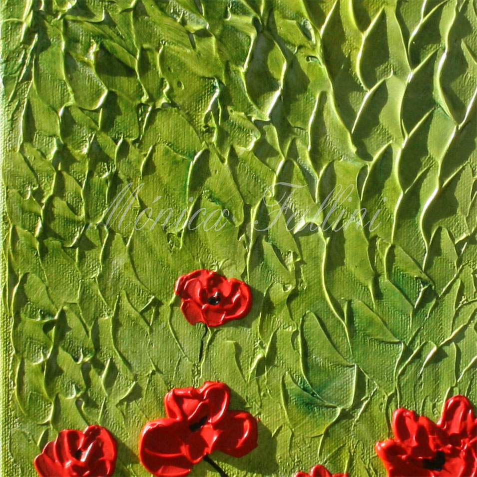 Painting titled 'Breaking free in the breeze' by Monica Fallini