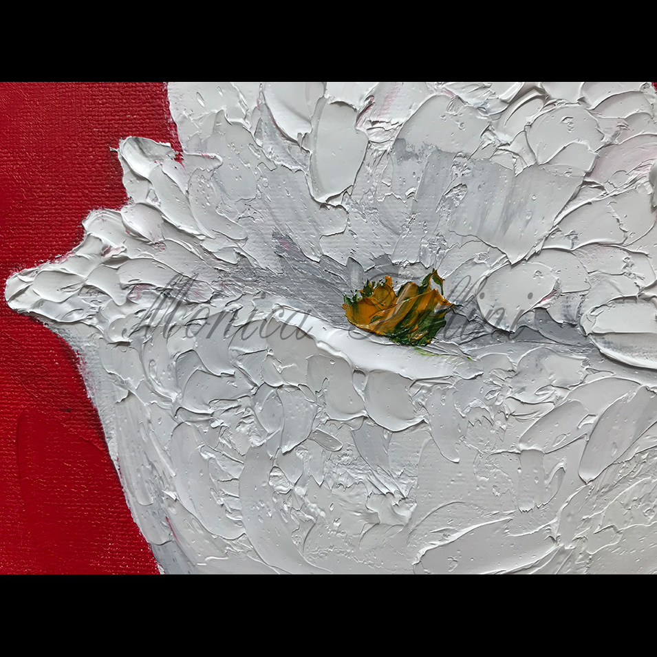 Painting titled 'I'll meet you where the Poppies grow, wild and free' by Monica Fallini