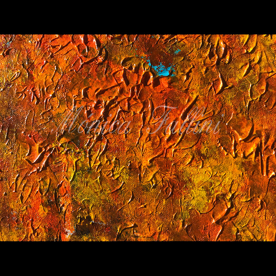 Painting titled 'The wooded area behind the cabin' by Monica Fallini