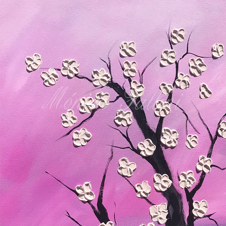 Painting titled 'Sakura dream' by Monica Fallini