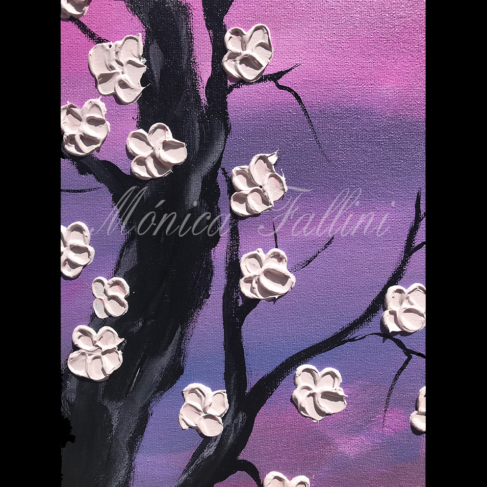 Painting titled 'Sakura dream' by Monica Fallini
