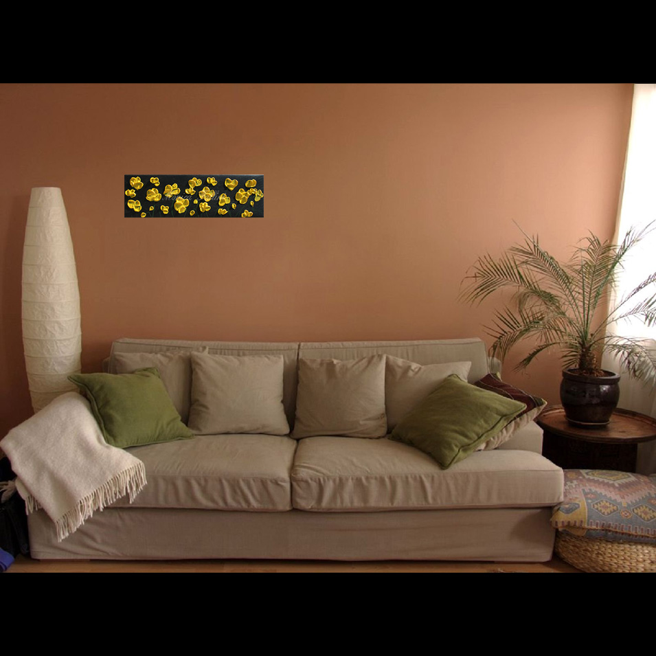 Painting titled 'Yellow Poppies #2' by Monica Fallini