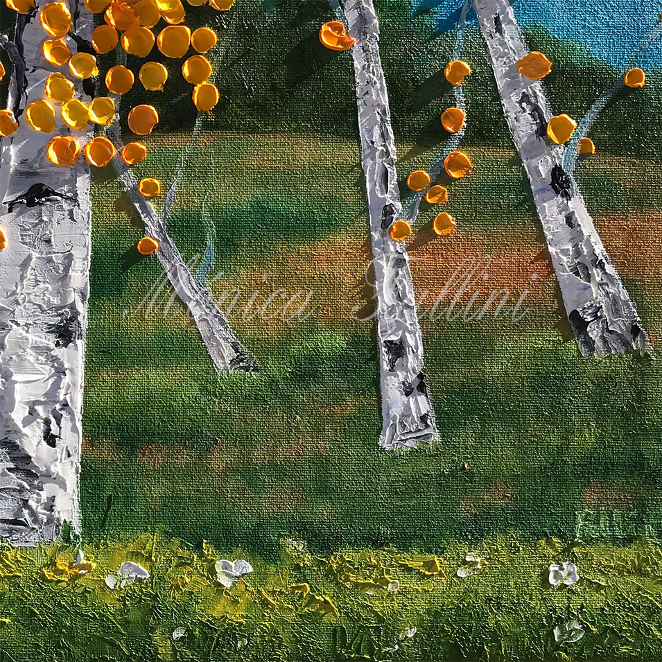 Painting titled 'Aspen landscape' by Monica Fallini